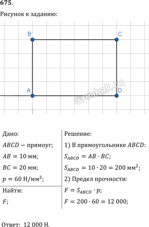 Иллюстрация к решению «Упр.675 ГДЗ Мерзляк Полонский 8 класс (Геометрия)», 1