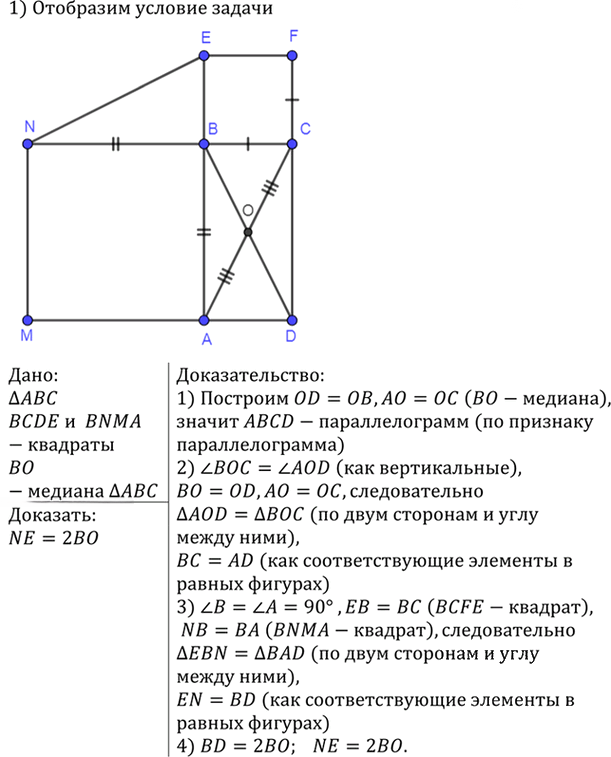 Иллюстрация к решению «Упр.536 ГДЗ Атанасян 7-9 класс по геометрии (Геометрия)», 1