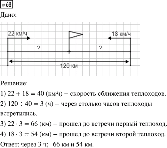 Иллюстрация к решению «Упр.68 Часть 2 ГДЗ Моро Бантова 4 класс (Математика)», 1