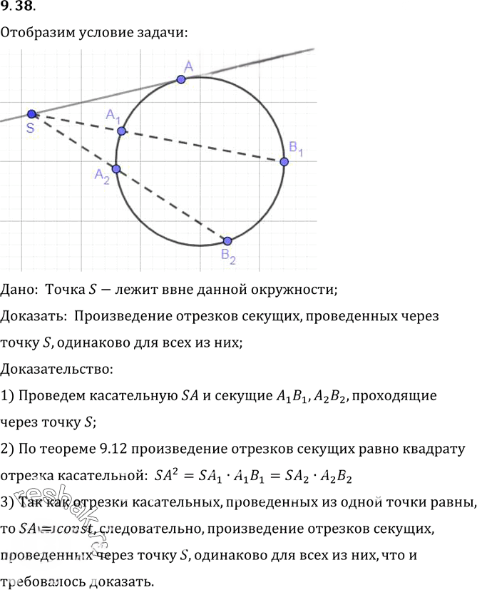 Иллюстрация к решению «Упр.38 Раздел 9 ГДЗ Погорелов 10-11 класс по геометрии (Геометрия)», 1