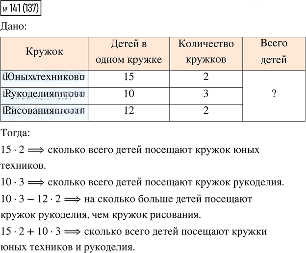 Иллюстрация к решению «Упр.141 Часть 1 ГДЗ Моро Бантова 4 класс (Математика)», 1