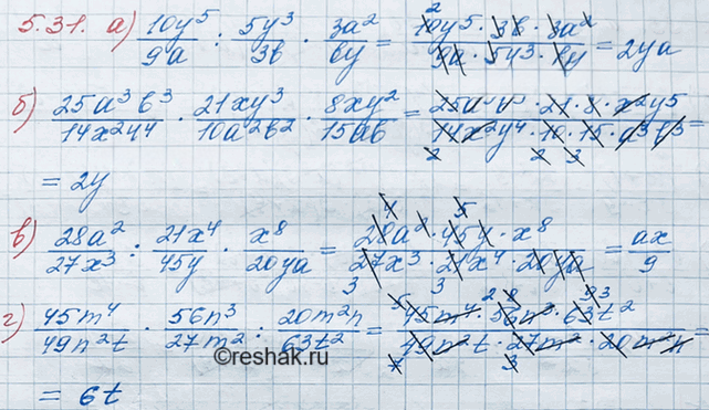 Иллюстрация к решению «Упр.5.31 ГДЗ Мордкович 8 класс (Алгебра)», 2