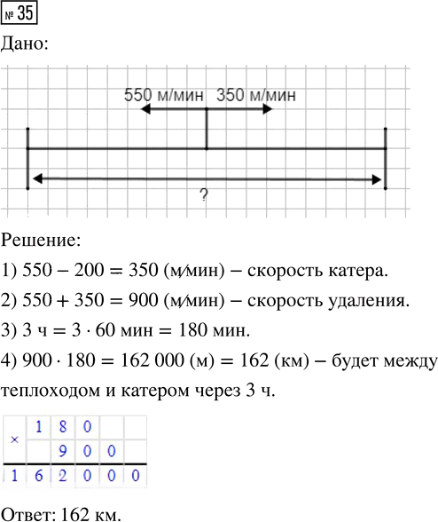 Иллюстрация к решению «Задание 35 Итоговое повторение (стр.99-104) Часть 2 ГДЗ Моро Бантова 4 класс (Математика)», 1