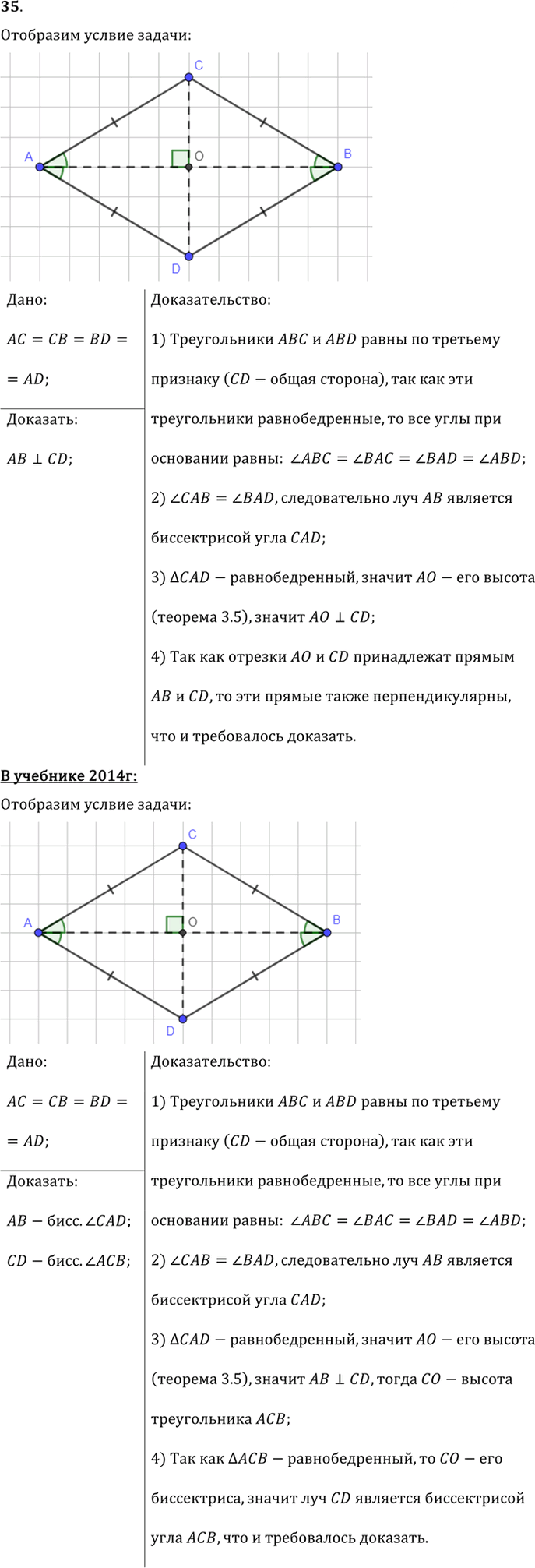Иллюстрация к решению «Упр.3.35 ГДЗ Погорелов 7-9 класс (Геометрия)», 1