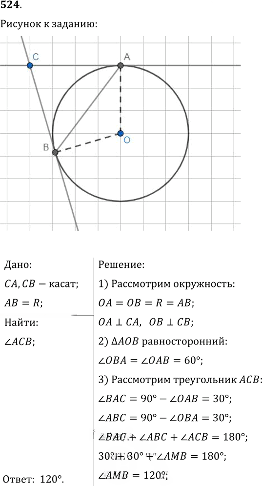 Иллюстрация к решению «Упр.524 ГДЗ Мерзляк Полонский 7 класс (Геометрия)», 1