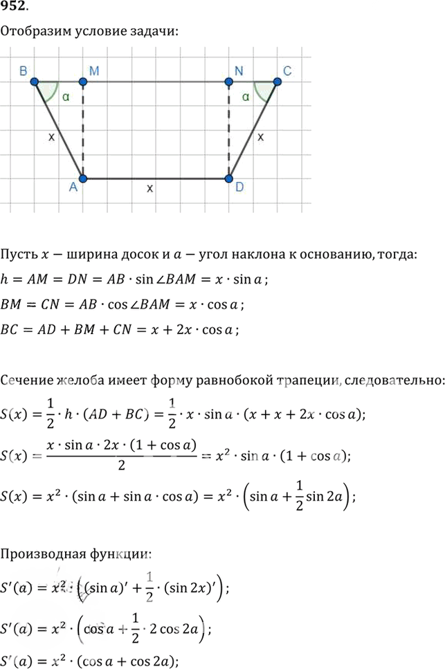 Иллюстрация к решению «Упр.952 ГДЗ Алимов 10-11 класс (Алгебра)», 1