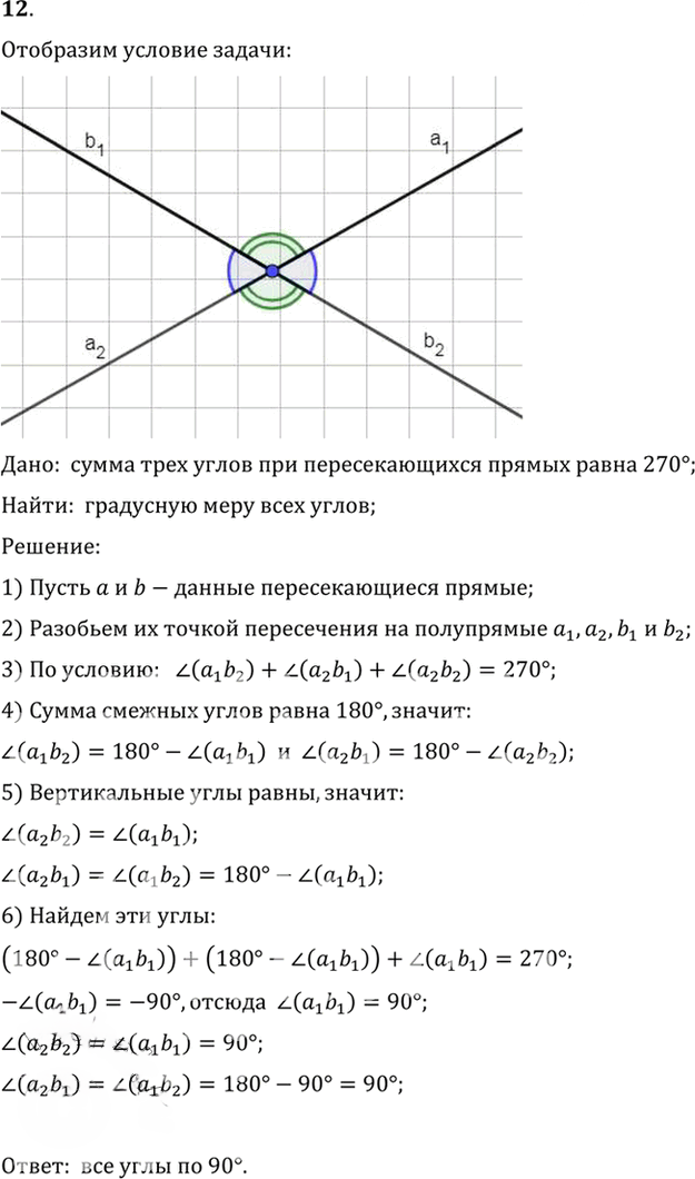 Иллюстрация к решению «Упр.2.12 ГДЗ Погорелов 7-9 класс (Геометрия)», 1