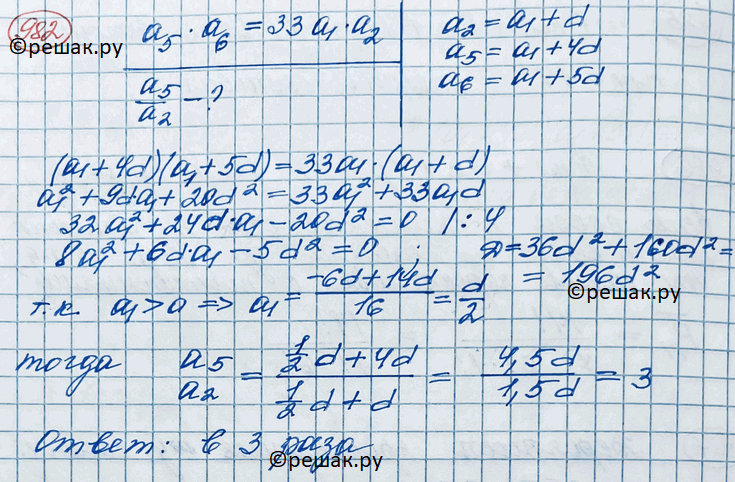 Иллюстрация к решению «Упр.982 ГДЗ Колягин Ткачёва 11 класс (Алгебра)», 2