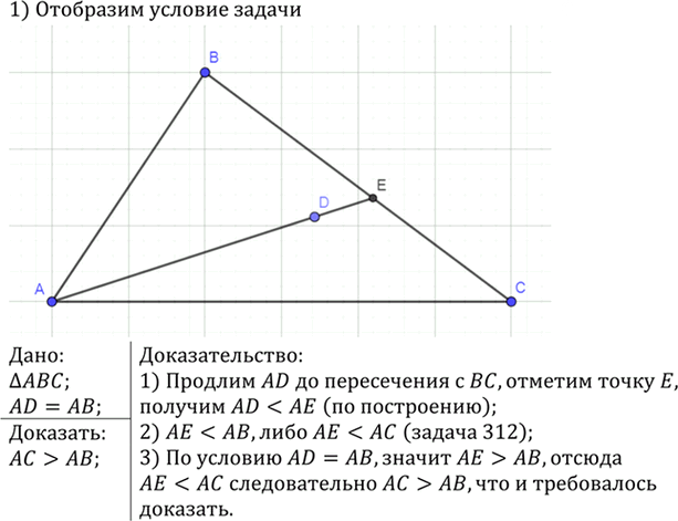 Иллюстрация к решению «Упр.431 ГДЗ Атанасян 7-9 класс по геометрии (Геометрия)», 1