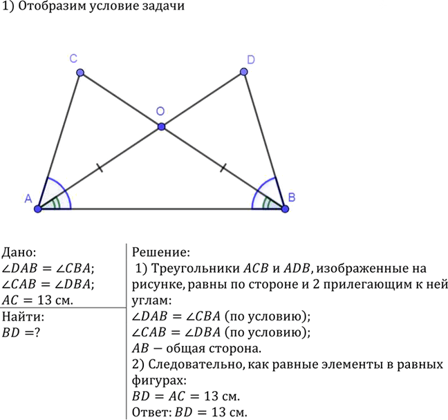 Иллюстрация к решению «Упр.131 ГДЗ Атанасян 7-9 класс по геометрии (Геометрия)», 1