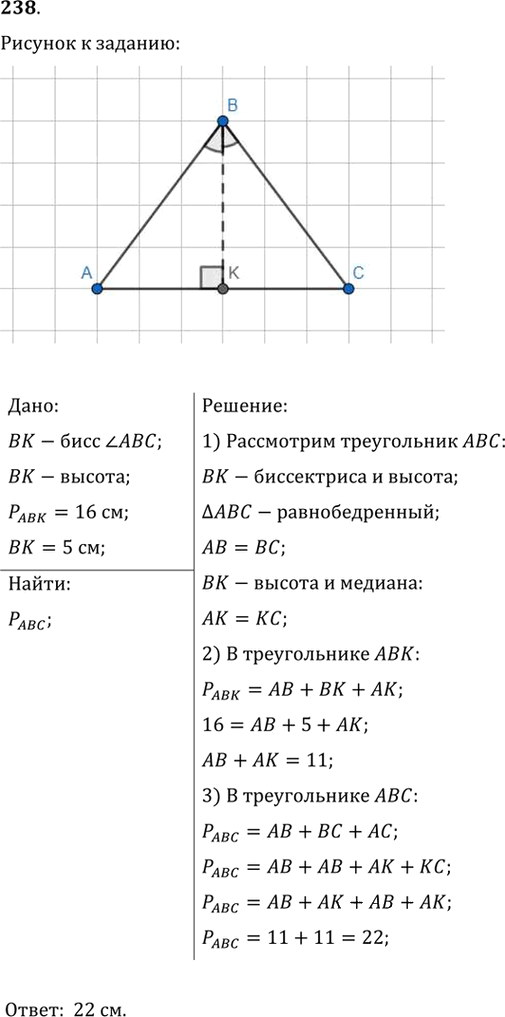 Иллюстрация к решению «Упр.238 ГДЗ Мерзляк Полонский 7 класс (Геометрия)», 1
