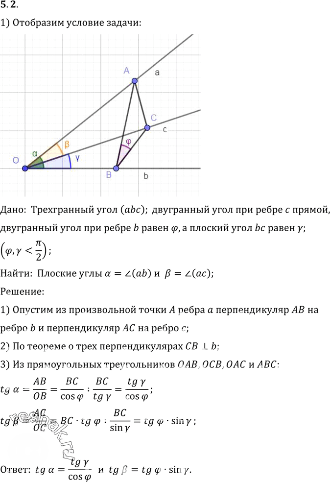 Иллюстрация к решению «Упр.2 Раздел 5 ГДЗ Погорелов 10-11 класс по геометрии (Геометрия)», 1