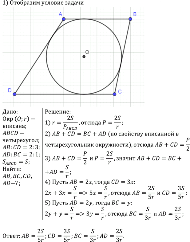 Иллюстрация к решению «Упр.722 ГДЗ Атанасян 7-9 класс по геометрии (Геометрия)», 2