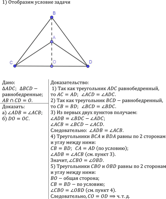 Иллюстрация к решению «Упр.142 ГДЗ Атанасян 7-9 класс по геометрии (Геометрия)», 2