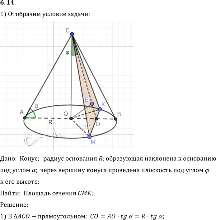 Иллюстрация к решению «Упр.14 Раздел 6 ГДЗ Погорелов 10-11 класс по геометрии (Геометрия)», 1
