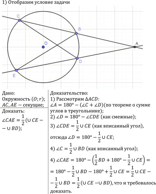 Иллюстрация к решению «Упр.719 ГДЗ Атанасян 7-9 класс по геометрии (Геометрия)», 2