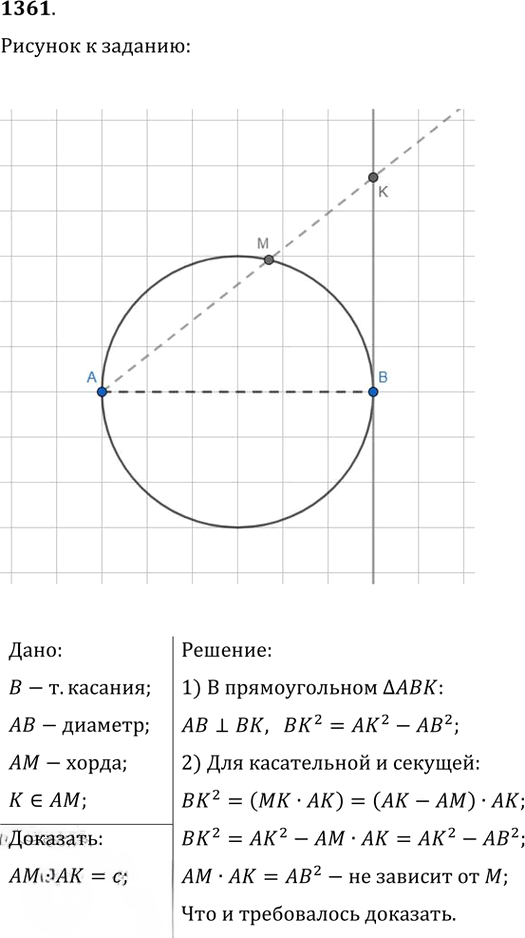 Иллюстрация к решению «Упр.1361 ГДЗ Атанасян 7-9 класс по геометрии (Геометрия)», 1