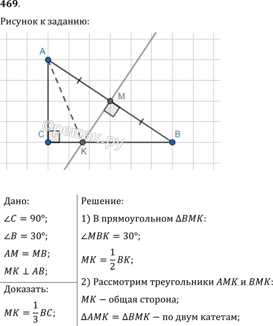 Иллюстрация к решению «Упр.469 ГДЗ Мерзляк Полонский 7 класс (Геометрия)», 1