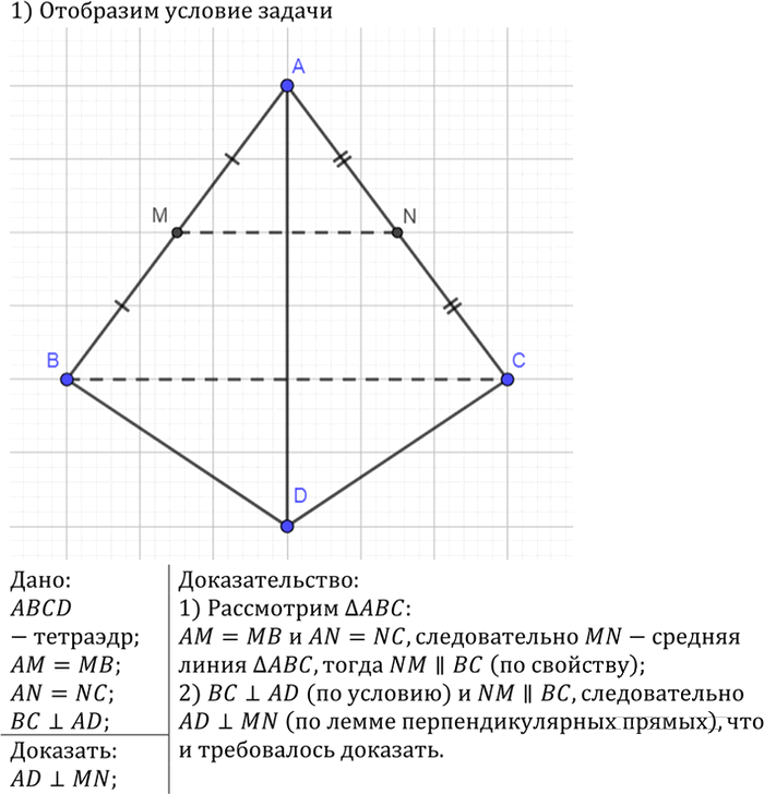 Иллюстрация к решению «Упр.117 ГДЗ Атанасян 10-11 класс по геометрии (Геометрия)», 1