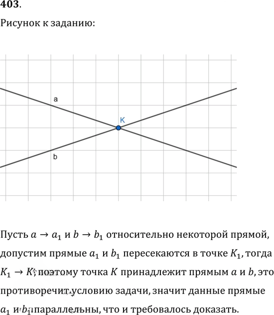 Иллюстрация к решению «Упр.403 ГДЗ Атанасян 7-9 класс по геометрии (Геометрия)», 1