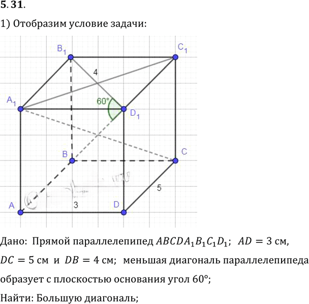 Иллюстрация к решению «Упр.31 Раздел 5 ГДЗ Погорелов 10-11 класс по геометрии (Геометрия)», 1