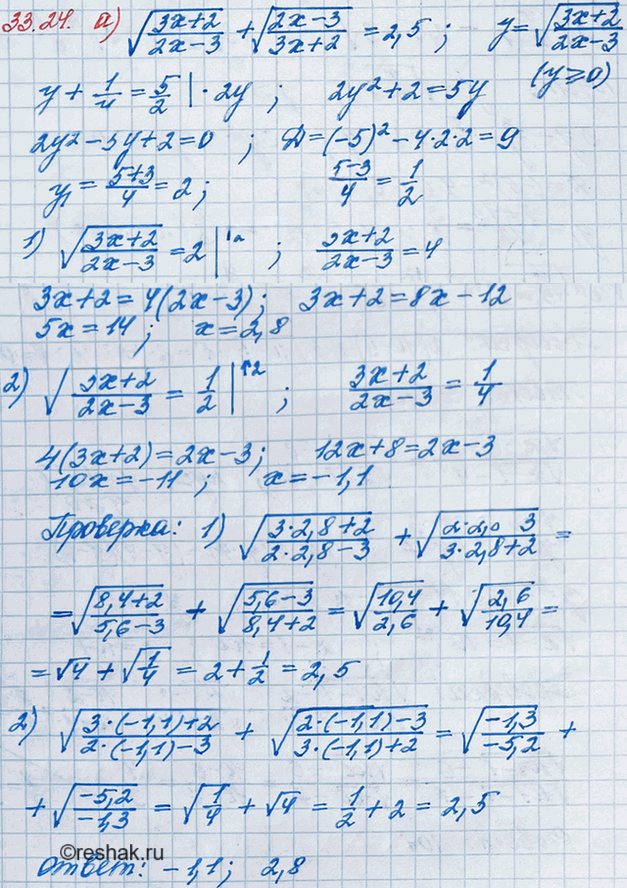 Иллюстрация к решению «Упр.33.24 ГДЗ Мордкович 8 класс (Алгебра)», 5
