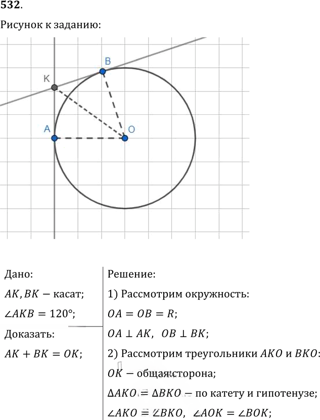 Иллюстрация к решению «Упр.532 ГДЗ Мерзляк Полонский 7 класс (Геометрия)», 1