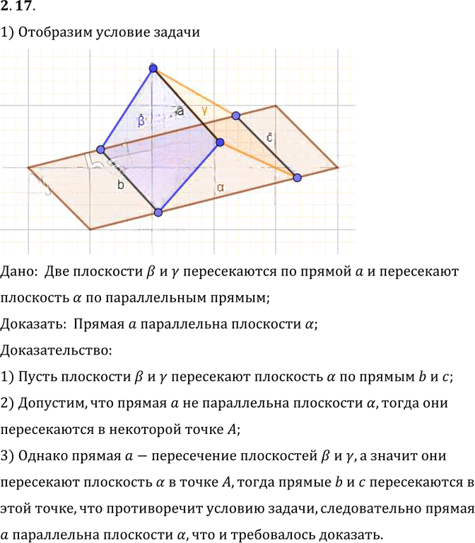 Иллюстрация к решению «Упр.17 Раздел 2 ГДЗ Погорелов 10-11 класс по геометрии (Геометрия)», 1