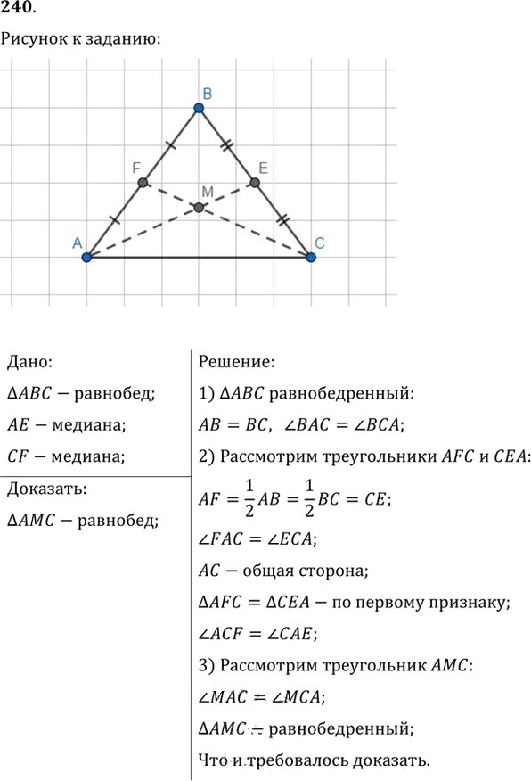 Иллюстрация к решению «Упр.240 ГДЗ Мерзляк Полонский 7 класс (Геометрия)», 1