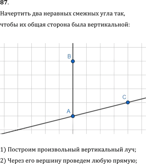Иллюстрация к решению «Упр.87 ГДЗ Мерзляк Полонский 7 класс (Геометрия)», 1