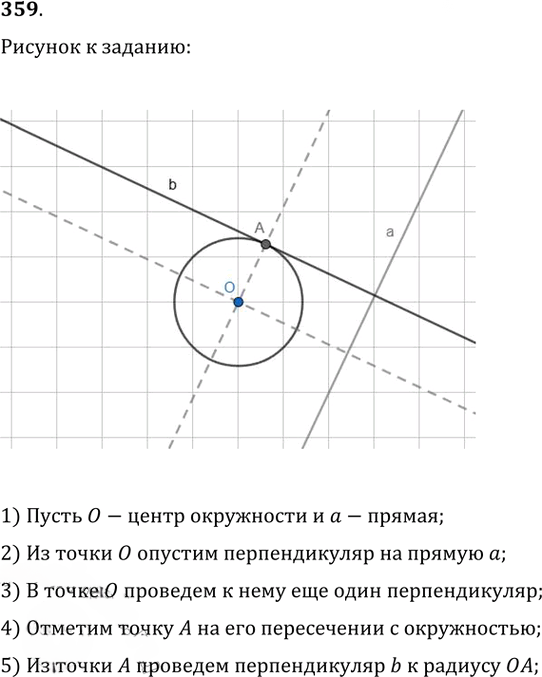 Иллюстрация к решению «Упр.359 ГДЗ Атанасян 7-9 класс по геометрии (Геометрия)», 1