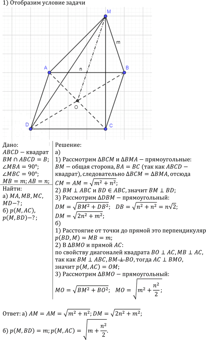Иллюстрация к решению «Упр.130 ГДЗ Атанасян 10-11 класс по геометрии (Геометрия)», 1