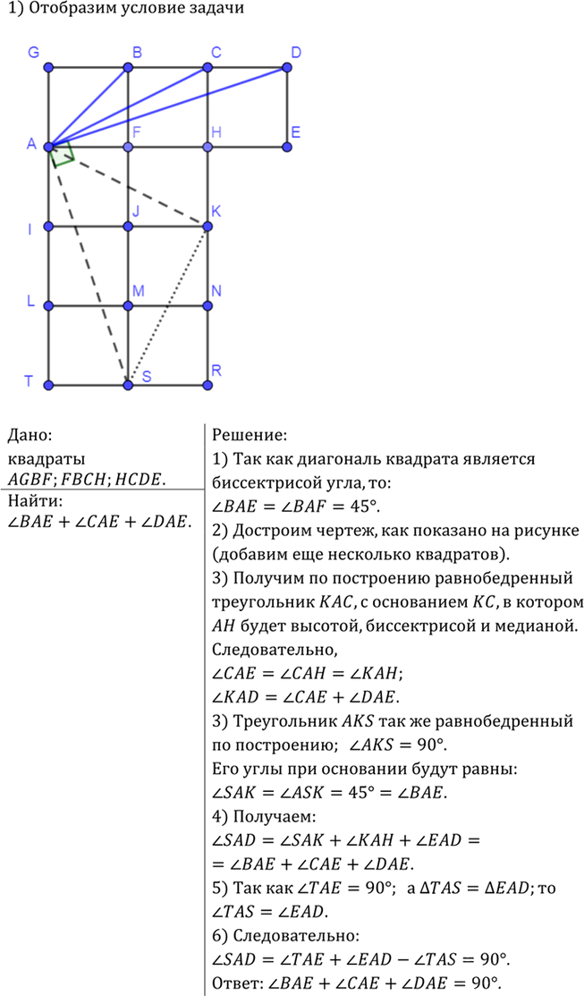 Иллюстрация к решению «Упр.824 ГДЗ Атанасян 7-9 класс по геометрии (Геометрия)», 2