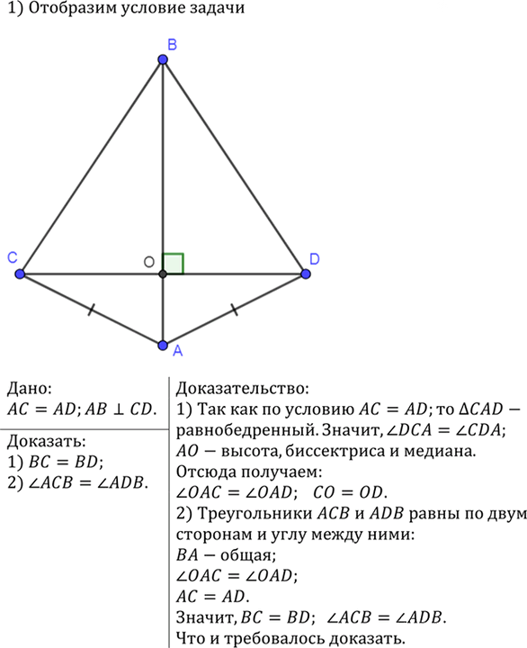 Иллюстрация к решению «Упр.172 ГДЗ Атанасян 7-9 класс по геометрии (Геометрия)», 2