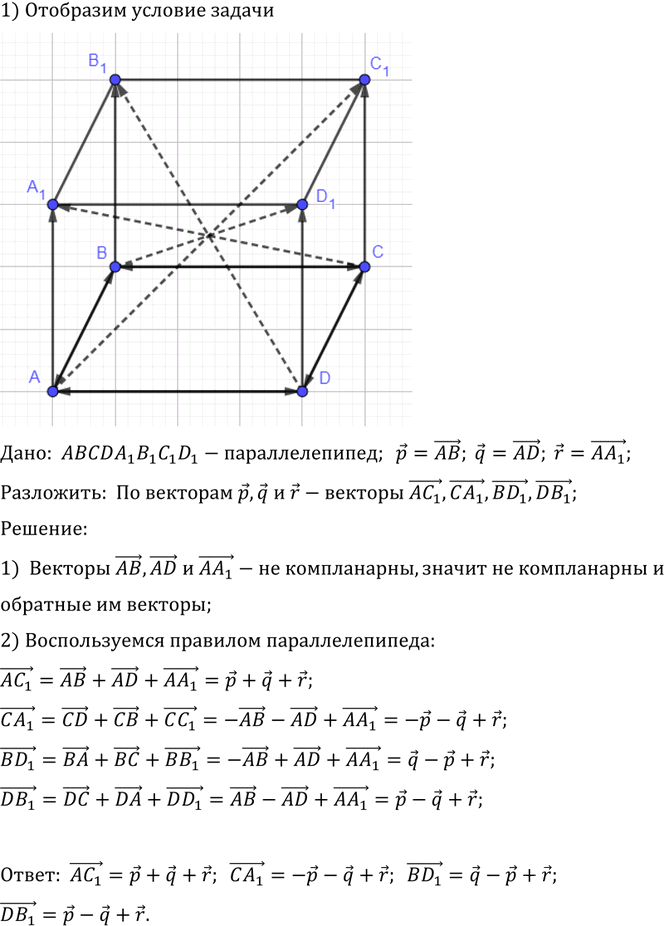 Иллюстрация к решению «Упр.629 ГДЗ Атанасян 10-11 класс по геометрии (Геометрия)», 1