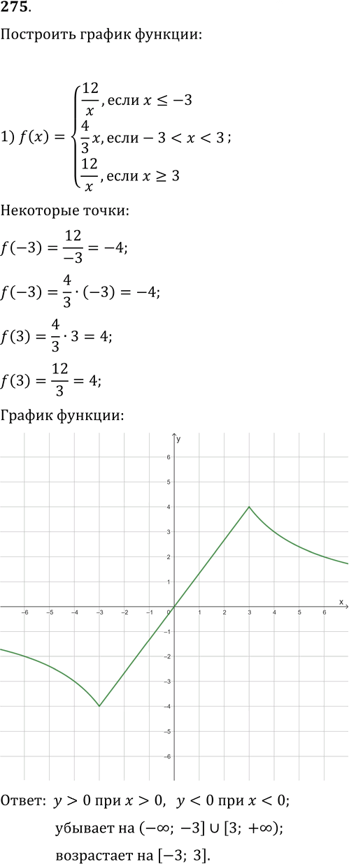Иллюстрация к решению «Упр.275 Повторение ГДЗ Мерзляк 11 класс Базовый уровень (Алгебра)», 1