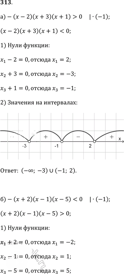 Иллюстрация к решению «Упр.313(стар учебник) ГДЗ Дорофеев Суворова 9 класс (Алгебра)», 1