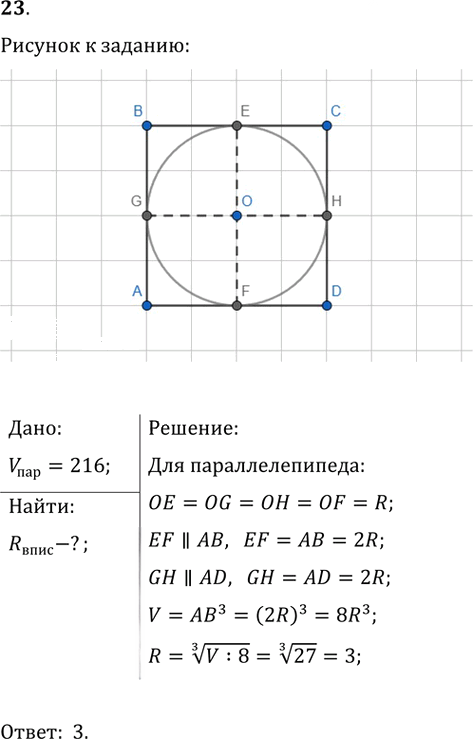 Иллюстрация к решению «Подготовка к ЕГЭ Задание 8 Упр.23 ГДЗ Атанасян 10-11 класс по геометрии (Геометрия)», 1