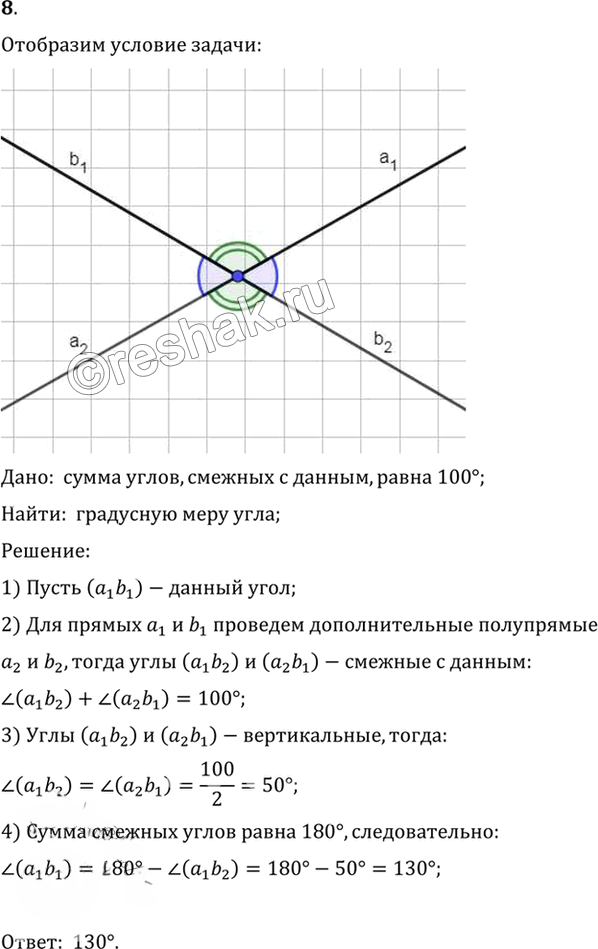 Иллюстрация к решению «Упр.2.8 ГДЗ Погорелов 7-9 класс (Геометрия)», 1