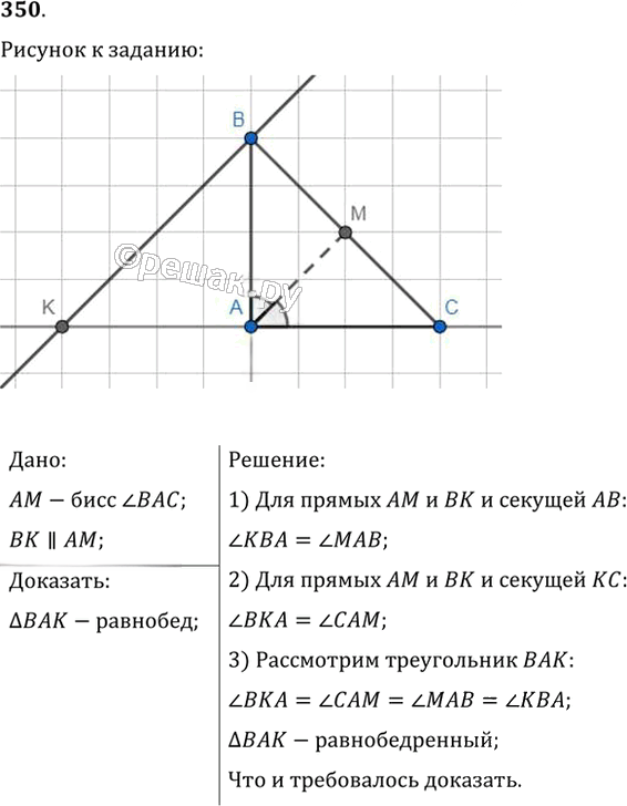 Иллюстрация к решению «Упр.350 ГДЗ Мерзляк Полонский 7 класс (Геометрия)», 1