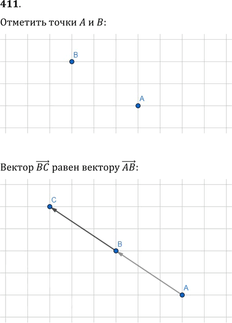 Иллюстрация к решению «Упр.411 ГДЗ Мерзляк Полонский 9 класс (Геометрия)», 1