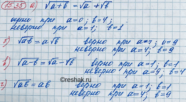 Иллюстрация к решению «Упр.15.35 ГДЗ Мордкович 8 класс (Алгебра)», 2
