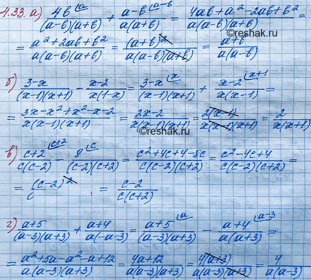 Иллюстрация к решению «Упр.4.33 ГДЗ Мордкович 8 класс (Алгебра)», 2