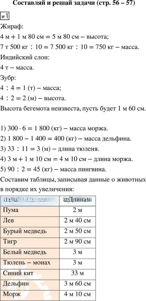 Иллюстрация к решению «Составляй и решай задачи на стр.56-57 Часть 1 ГДЗ Моро Бантова 4 класс (Математика)», 1