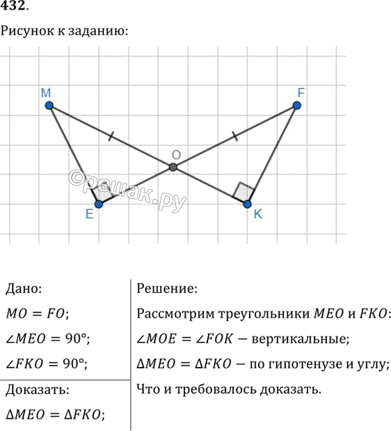 Иллюстрация к решению «Упр.432 ГДЗ Мерзляк Полонский 7 класс (Геометрия)», 1