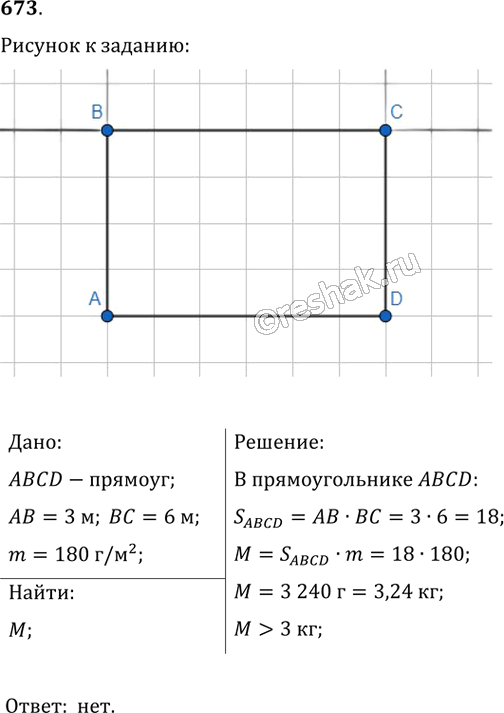 Иллюстрация к решению «Упр.673 ГДЗ Мерзляк Полонский 8 класс (Геометрия)», 1