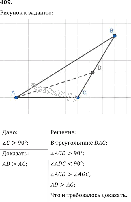 Иллюстрация к решению «Упр.409 ГДЗ Мерзляк Полонский 7 класс (Геометрия)», 1