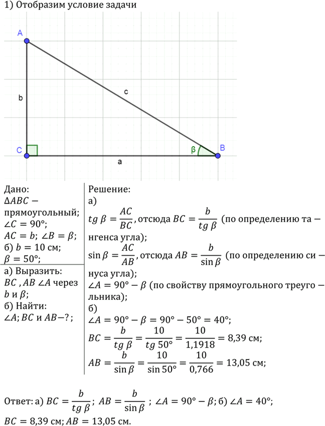Иллюстрация к решению «Упр.594 ГДЗ Атанасян 7-9 класс по геометрии (Геометрия)», 2