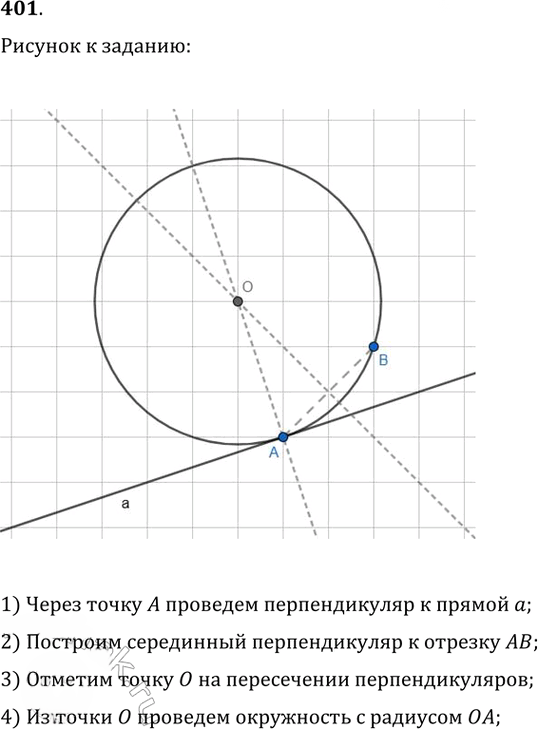 Иллюстрация к решению «Упр.401 ГДЗ Атанасян 7-9 класс по геометрии (Геометрия)», 1