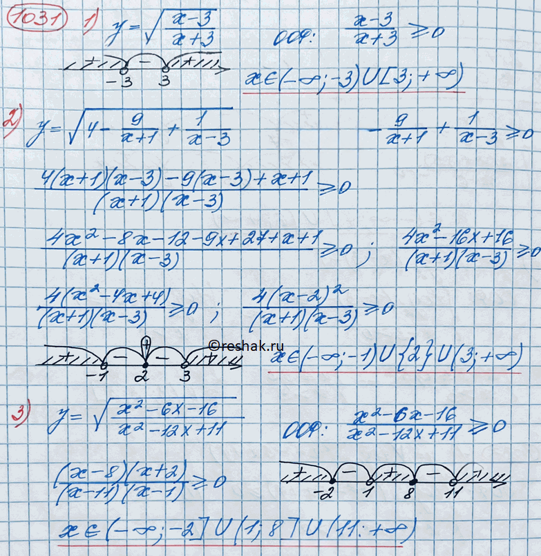 Иллюстрация к решению «Упр.1031 ГДЗ Колягин Ткачёва 11 класс (Алгебра)», 3